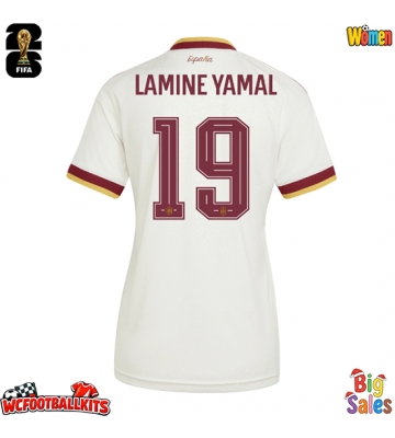 Spain Lamine Yamal #19 Replica Away Stadium Shirt for Women World Cup 2026 Short Sleeve